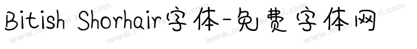 Bitish Shorhair字体字体转换
